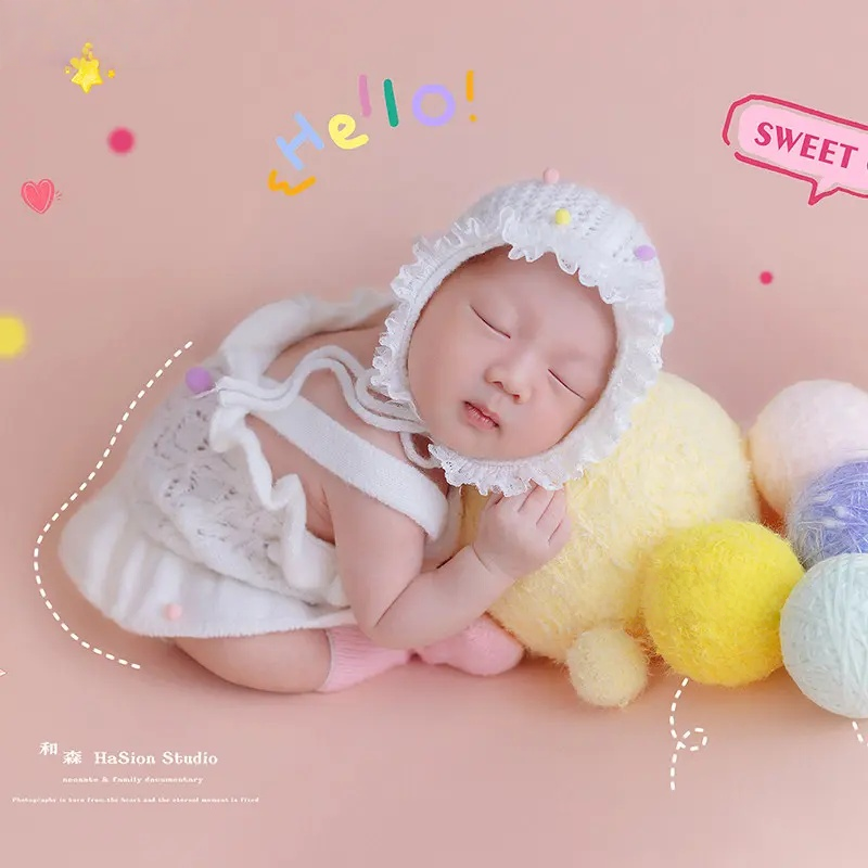 Colorful Knitting Balls Theme Set - Newborn Photography Props - Image 4